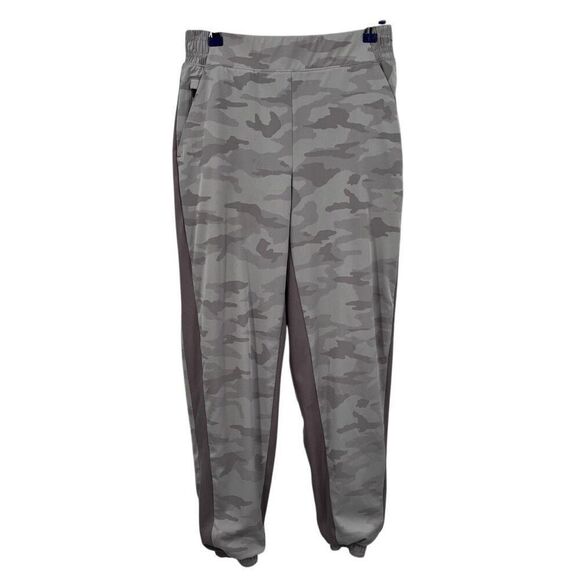 Athleta Brooklyn Camo Lined Jogger Stretch‎ Zip Pockets Pink Size 2 - Picture 1 of 11